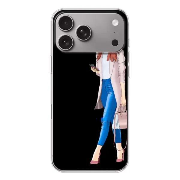 Чехол с рисунком «Девушка со смартфоном» для Apple iPhone 18 Pro Max Чехол с рисунком «Девушка со смартфоном» для Apple iPhone 18 Pro Max