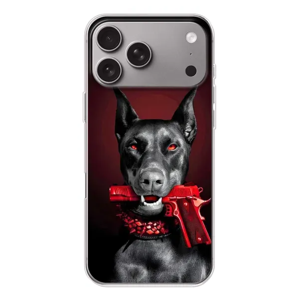 Чехол с рисунком «Доберман злой» для Apple iPhone 18 Pro Max Чехол с рисунком «Доберман злой» для Apple iPhone 18 Pro Max