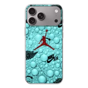 Силиконовый Чехол Nike Air Jordan на Эппл Айфон 18 Про Макс (Джордан Найк)