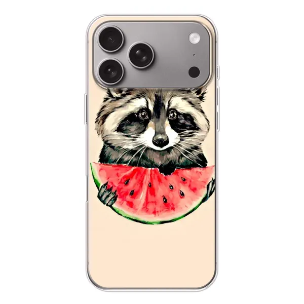 Чехол с рисунком «Енот» для Apple iPhone 18 Pro Max Чехол с рисунком «Енот» для Apple iPhone 18 Pro Max