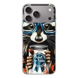 Силиконовый Чехол с Енотами на Apple iPhone 18 Pro Max (Енот в очках)