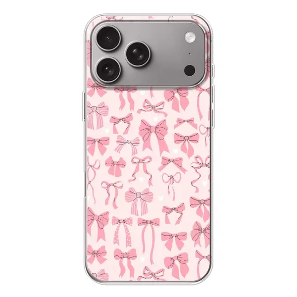 Чехол с рисунком «Фон бантики» для Apple iPhone 18 Pro Max Чехол с рисунком «Фон бантики» для Apple iPhone 18 Pro Max