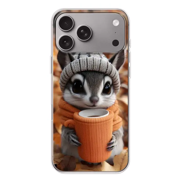 Чехол с рисунком «Грызунчик с кофе» для Apple iPhone 18 Pro Max Чехол с рисунком «Грызунчик с кофе» для Apple iPhone 18 Pro Max