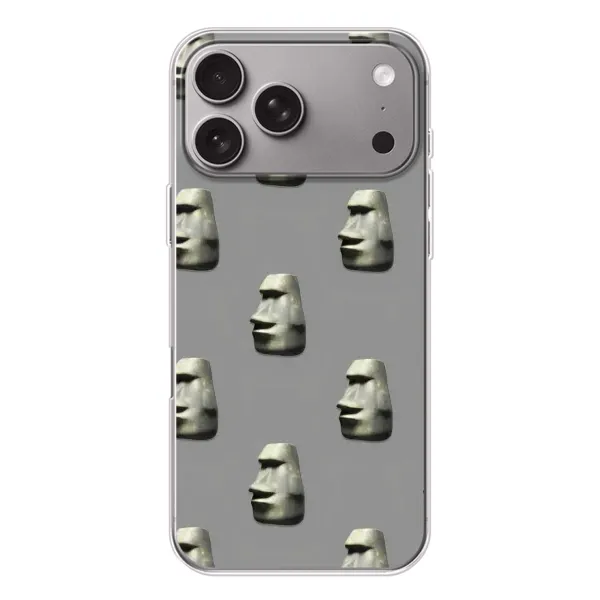 Чехол с рисунком «Каменное лицо» для Apple iPhone 18 Pro Max Чехол с рисунком «Каменное лицо» для Apple iPhone 18 Pro Max