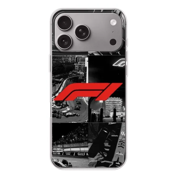 Чехол с рисунком «Коллаж Формула 1» для Apple iPhone 18 Pro Max Чехол с рисунком «Коллаж Формула 1» для Apple iPhone 18 Pro Max