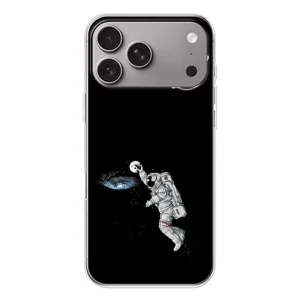 Силіконовый бампер з принтом "Наса" на Apple iPhone 18 Pro Max (Космонавт баскетболіст)