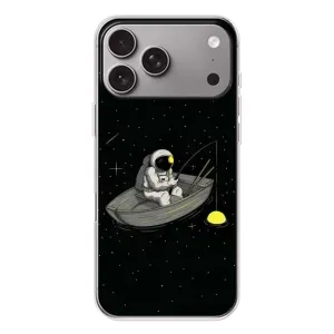 Силіконовый Чохол з принтом "Космонавти" на Apple iPhone 18 Pro Max (Космонавт на рибалці)