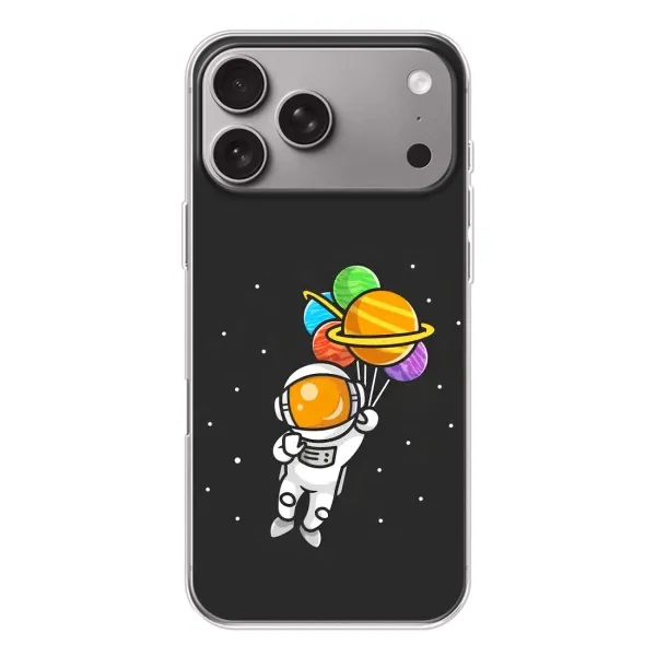 Чехол с рисунком «Космонавт с шариками» для Apple iPhone 18 Pro Max Чехол с рисунком «Космонавт с шариками» для Apple iPhone 18 Pro Max