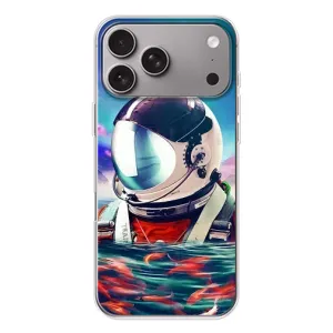 Силіконовый Чохол з принтом "Космонавти" на Apple iPhone 18 Pro Max (Космонавт у воді)