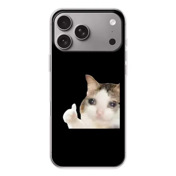 Чехол с рисунком «Кот в слезах» для Apple iPhone 18 Pro Max Чехол с рисунком «Кот в слезах» для Apple iPhone 18 Pro Max