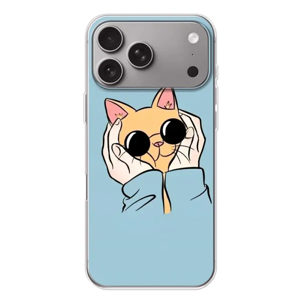 Чехол с рисунком «КОТИК в очках» для Apple iPhone 18 Pro Max Чехол с рисунком «КОТИК в очках» для Apple iPhone 18 Pro Max