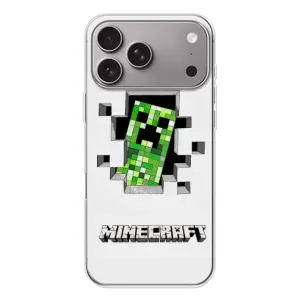 Чехлы для Apple iPhone 18 Pro Max (Персонажи Майн Крафт) (Крипер)