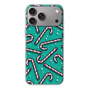 Силиконовый бампер на рождество для Apple iPhone 18 Pro Max (Леденцы)