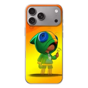 Чехол Бравл Старс для Apple iPhone 18 Pro Max (LEON в кофте)