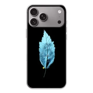 Чехол с картинками на черном фоне для Apple iPhone 18 Pro Max (Листочек)