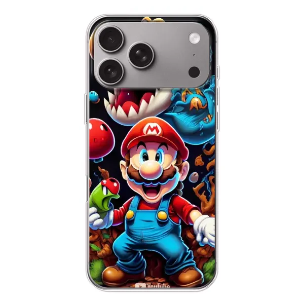 Чехол с рисунком «Марио» для Apple iPhone 18 Pro Max