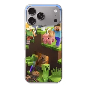 Чехлы для Apple iPhone 18 Pro Max (Персонажи Майн Крафт) (Майн-крафт)