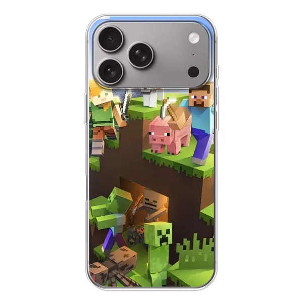 Чехол с рисунком «Майн-крафт» для Apple iPhone 18 Pro Max