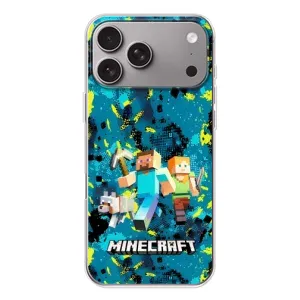 Чехлы для Apple iPhone 18 Pro Max (Персонажи Майн Крафт) (Майнкрафт)
