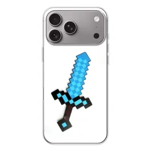 Чехлы для Apple iPhone 18 Pro Max (Персонажи Майн Крафт) (Меч)