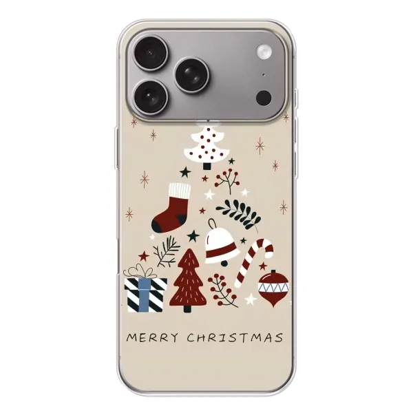 Чехол с рисунком «Merry Christmas» для Apple iPhone 18 Pro Max Чехол с рисунком «Merry Christmas» для Apple iPhone 18 Pro Max