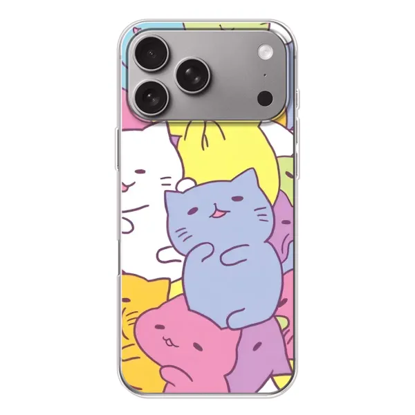 Чехол с рисунком «Милые котики» для Apple iPhone 18 Pro Max Чехол с рисунком «Милые котики» для Apple iPhone 18 Pro Max