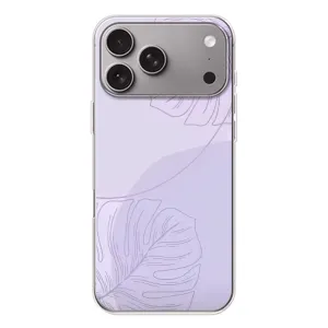 Чохол квітковий дизайн для Apple iPhone 18 Pro Max (Монстера фіолетова)