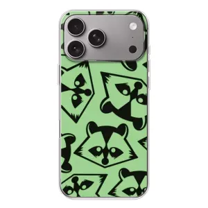 Силиконовый Чехол с Енотами на Apple iPhone 18 Pro Max (Мордочки Енота)