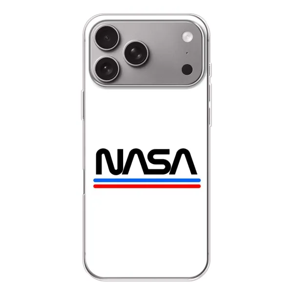 Чехол с рисунком «NASA на белом фоне» для Apple iPhone 18 Pro Max Чехол с рисунком «NASA на белом фоне» для Apple iPhone 18 Pro Max