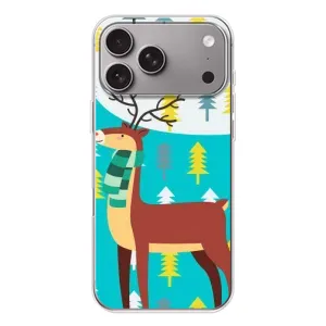 Силіконовий бампер з картинкою звірів для Apple iPhone 18 Pro Max (Олень із шарфом)