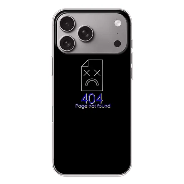Чехол с рисунком «Ошибка 404» для Apple iPhone 18 Pro Max Чехол с рисунком «Ошибка 404» для Apple iPhone 18 Pro Max