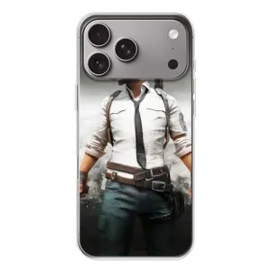 Силиконовый чехол с картинкой "Герой Pubg" на Apple iPhone 18 Pro Max (Пабг)