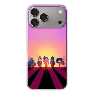Силиконовый Чехол на Apple iPhone 18 Pro Max с картинкой Brawl Stars (Персонажи в закате)