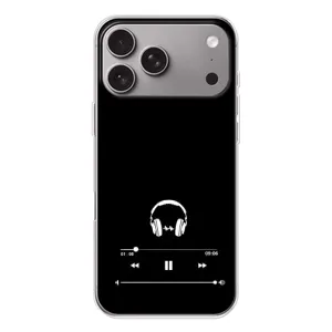 Чехол с картинками на черном фоне для Apple iPhone 18 Pro Max (Плеер)
