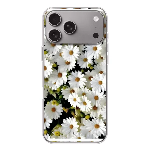 Чехол с рисунком «Рамка в ромашках» для Apple iPhone 18 Pro Max Чехол с рисунком «Рамка в ромашках» для Apple iPhone 18 Pro Max