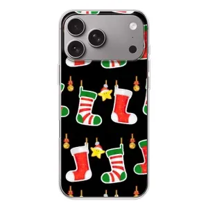 Силиконовый бампер на рождество для Apple iPhone 18 Pro Max (Рождественские подарки)