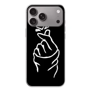 Чехлы (Знак сердечка) на Apple iPhone 18 Pro Max (Сердце на черном)