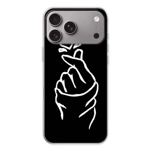 Чехол с рисунком «Сердце на черном» для Apple iPhone 18 Pro Max Чехол с рисунком «Сердце на черном» для Apple iPhone 18 Pro Max