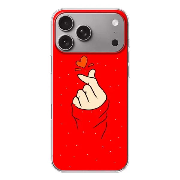 Чехол с рисунком «Сердце на красном» для Apple iPhone 18 Pro Max Чехол с рисунком «Сердце на красном» для Apple iPhone 18 Pro Max
