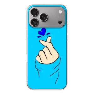 Чехлы (Знак сердечка) на Apple iPhone 18 Pro Max (Сердце на синем)