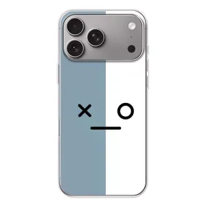Силиконовые Чехлы (смешные стикеры) для Apple iPhone 18 Pro Max (Серо-белый)