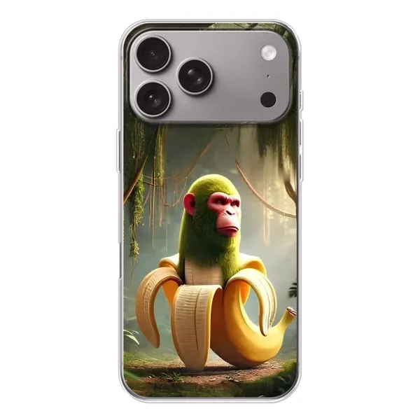 Чехол с рисунком «Шимпанзини бананини» для Apple iPhone 18 Pro Max Чехол с рисунком «Шимпанзини бананини» для Apple iPhone 18 Pro Max