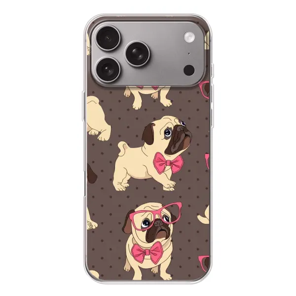 Чехол с рисунком «Собачки Мопсики» для Apple iPhone 18 Pro Max Чехол с рисунком «Собачки Мопсики» для Apple iPhone 18 Pro Max
