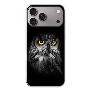 Чохли з принтом СОВИ для Apple iPhone 18 Pro Max (Сова на чорному)