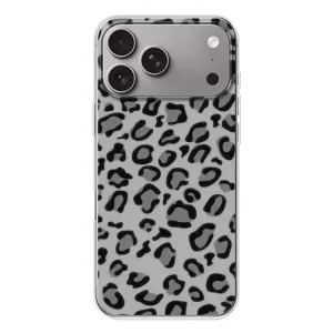 Чехол с леопардовым принтом на Apple iPhone 18 Pro Max (Темный леопрад)