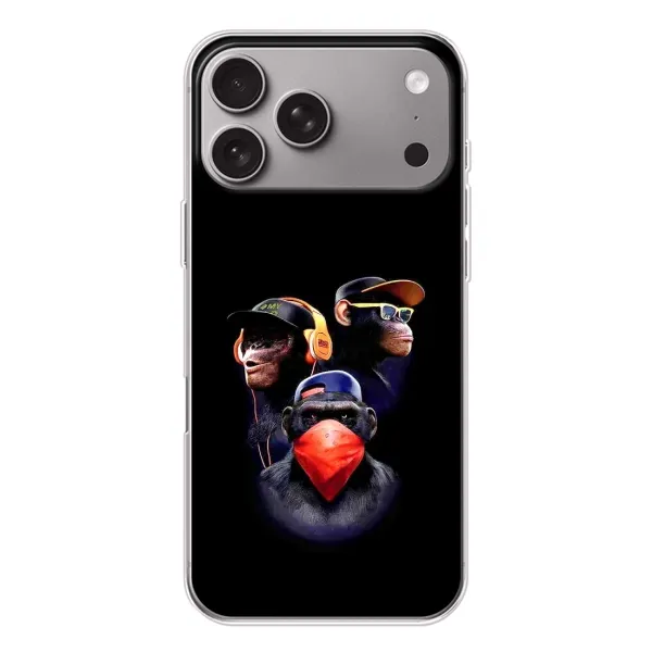 Чехол с рисунком «Три обезьяны» для Apple iPhone 18 Pro Max Чехол с рисунком «Три обезьяны» для Apple iPhone 18 Pro Max