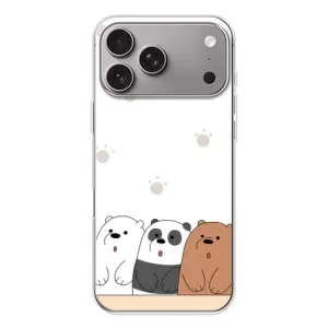 Чохли з зображенням різних тварин на Apple iPhone 18 Pro Max (Здивовані ведмедики)