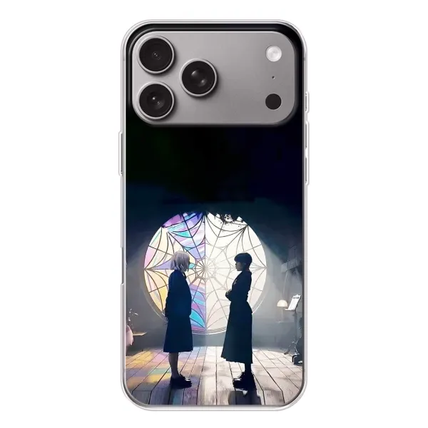 Чехол с рисунком «Уэнсдей и Энди» для Apple iPhone 18 Pro Max Чехол с рисунком «Уэнсдей и Энди» для Apple iPhone 18 Pro Max