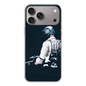 Силиконовый чехол с картинкой "Герой Pubg" на Apple iPhone 18 Pro Max (В экиперовке)