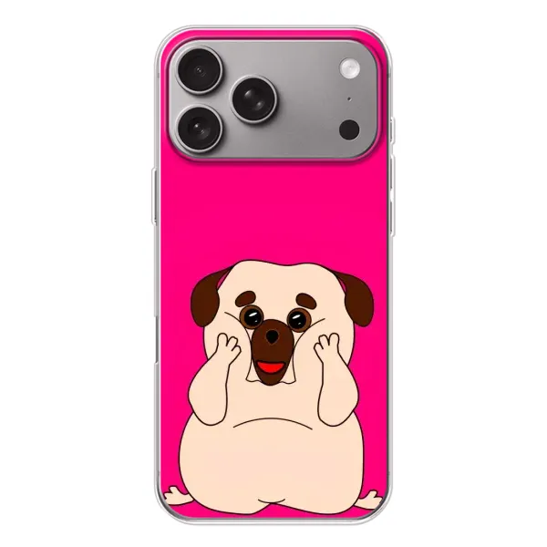Чехол с рисунком «Веселый Мопсик» для Apple iPhone 18 Pro Max Чехол с рисунком «Веселый Мопсик» для Apple iPhone 18 Pro Max